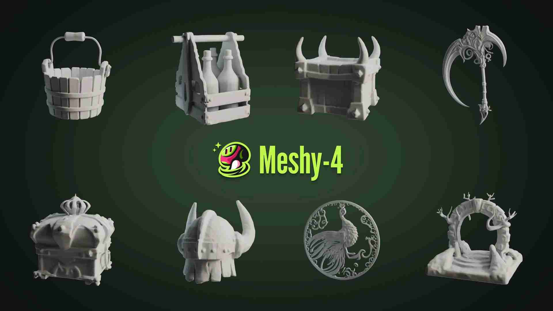 Meshy-4 transforms words into high-quality 3D models with