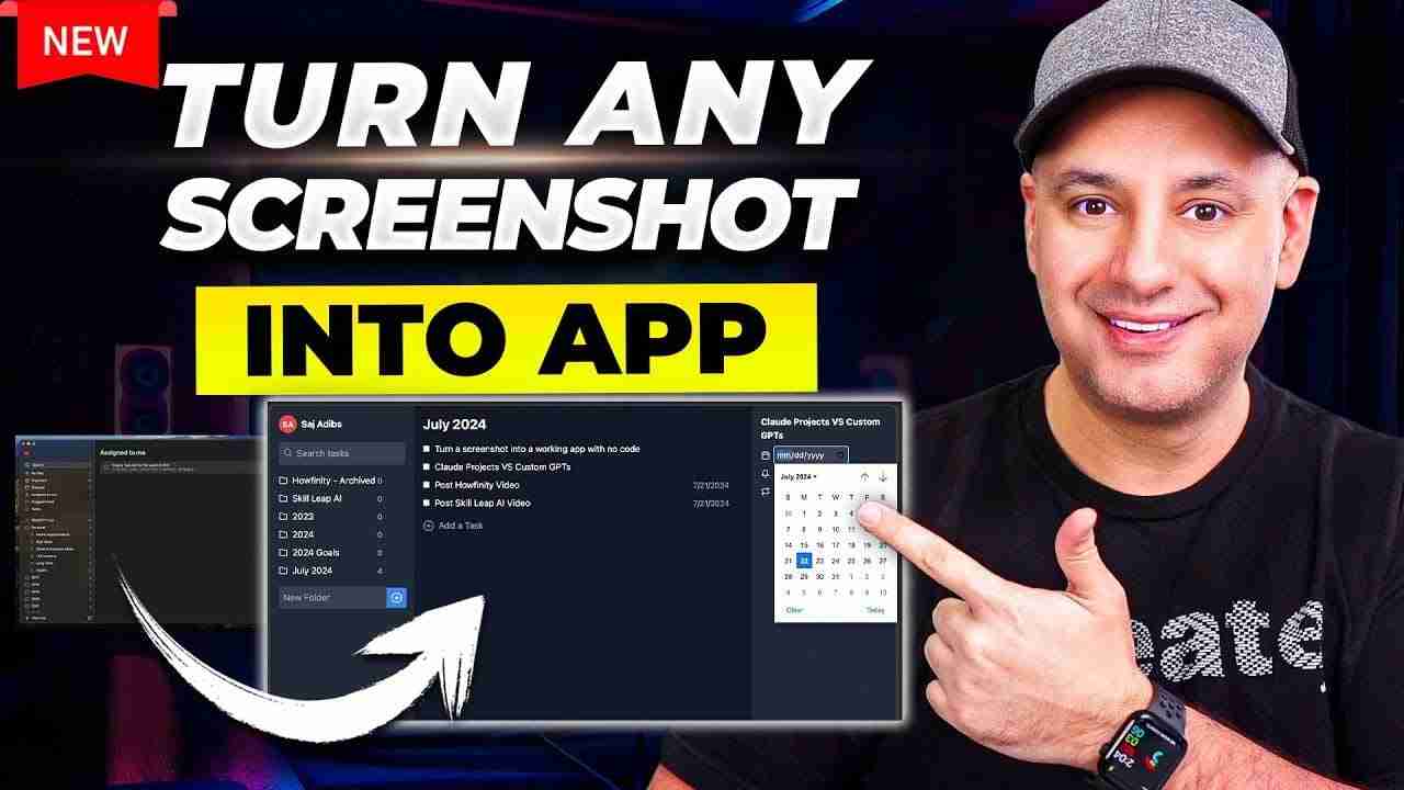 Transform a screenshot into an App with Claude AI - no-code 
