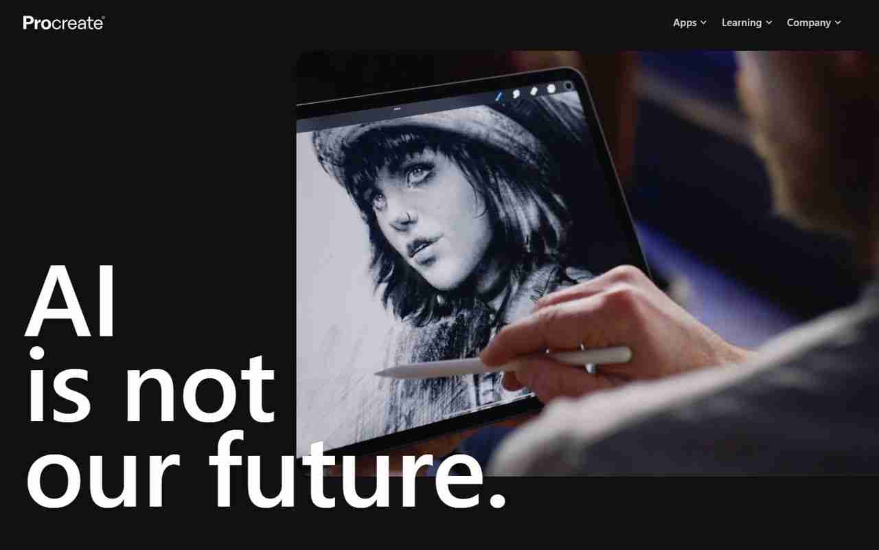 Procreate not adding AI to its design and drawings products